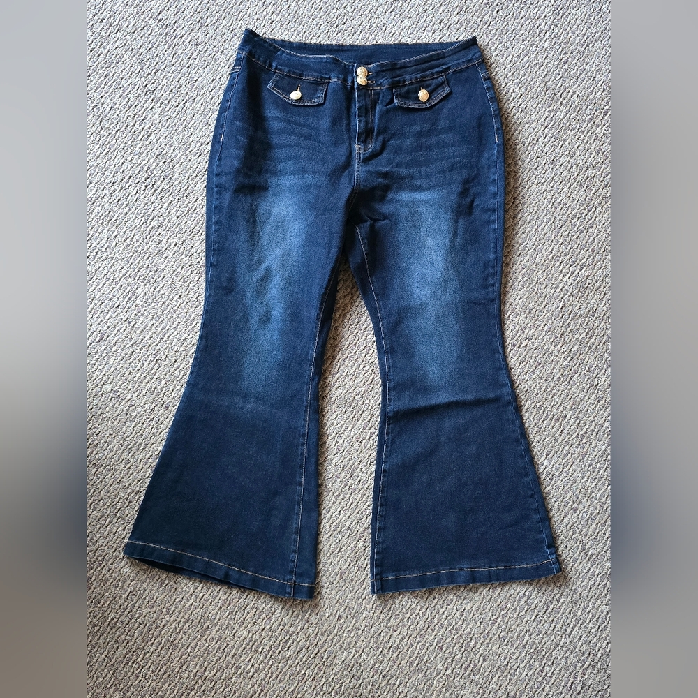 Shein Curve High Waist Stretch Flare Jeans